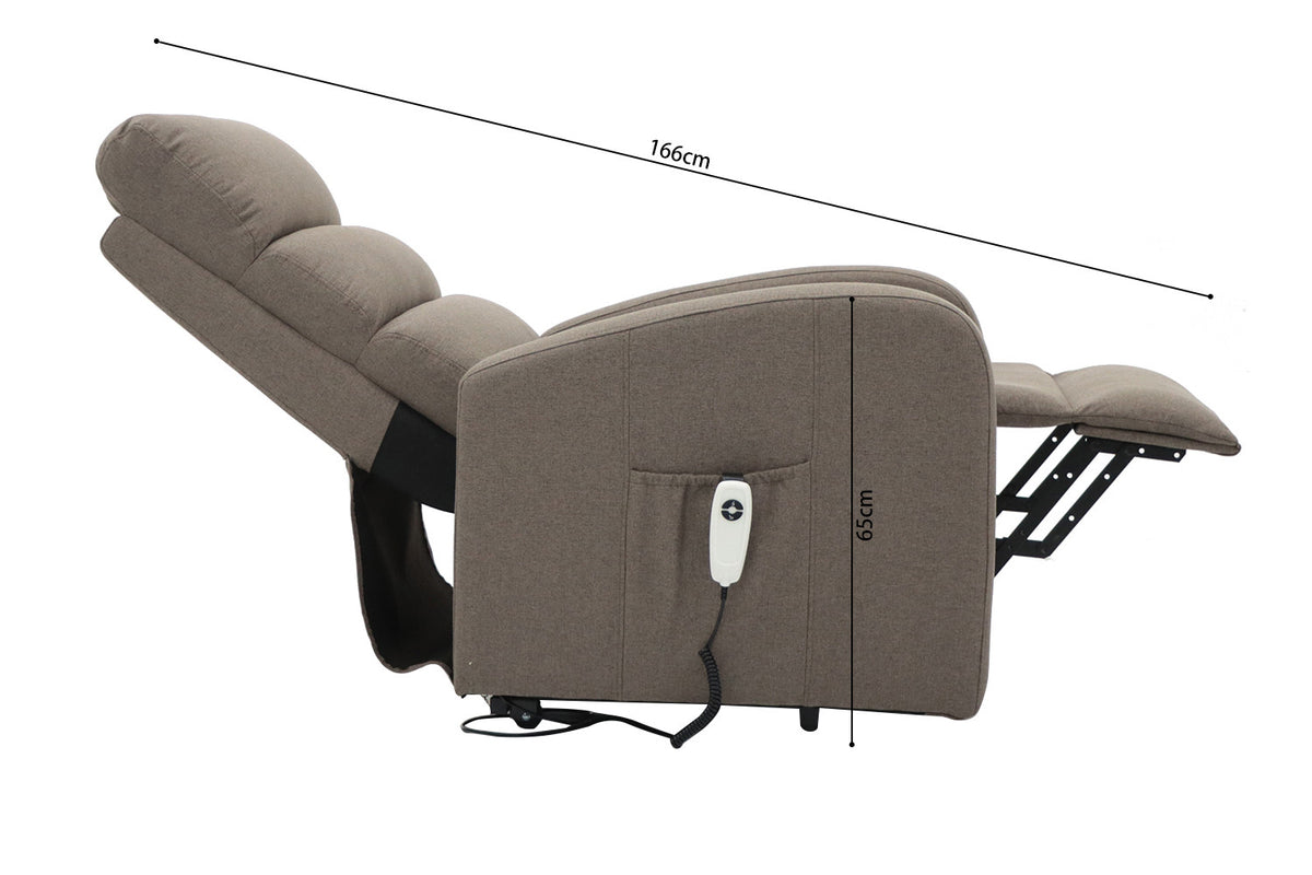 Electrische relax met lift 'Bruges' Stof Taupe (1c) - foto 10