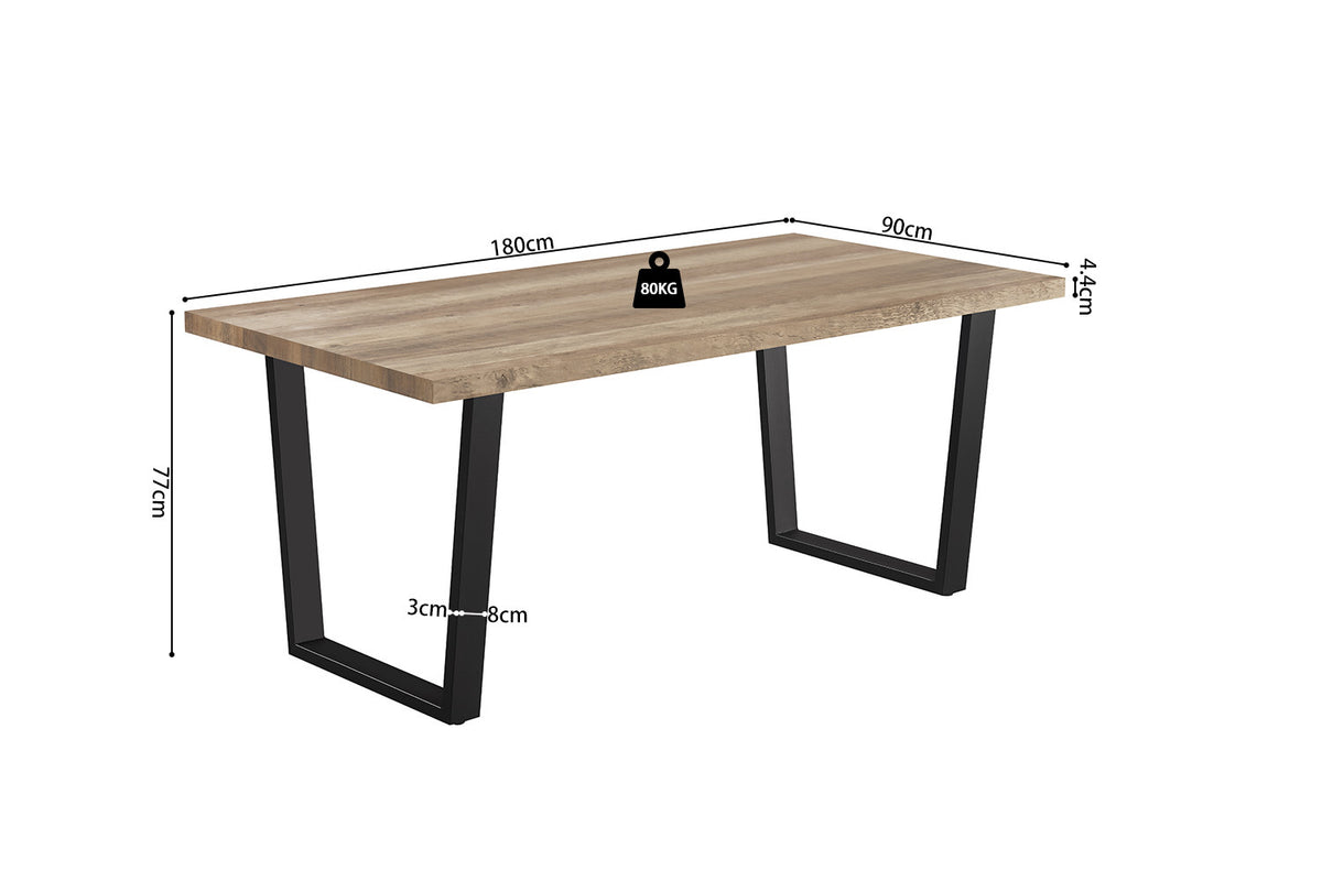 SALE - Tafel 'Armin' 180 cm Decor Mango (2c) - foto 8