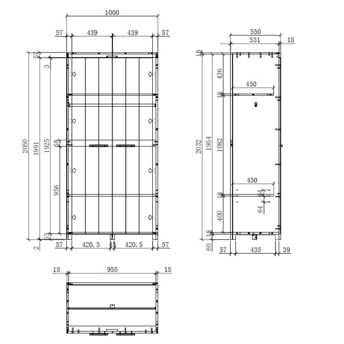 Kleerkast Avienna 2 deurs