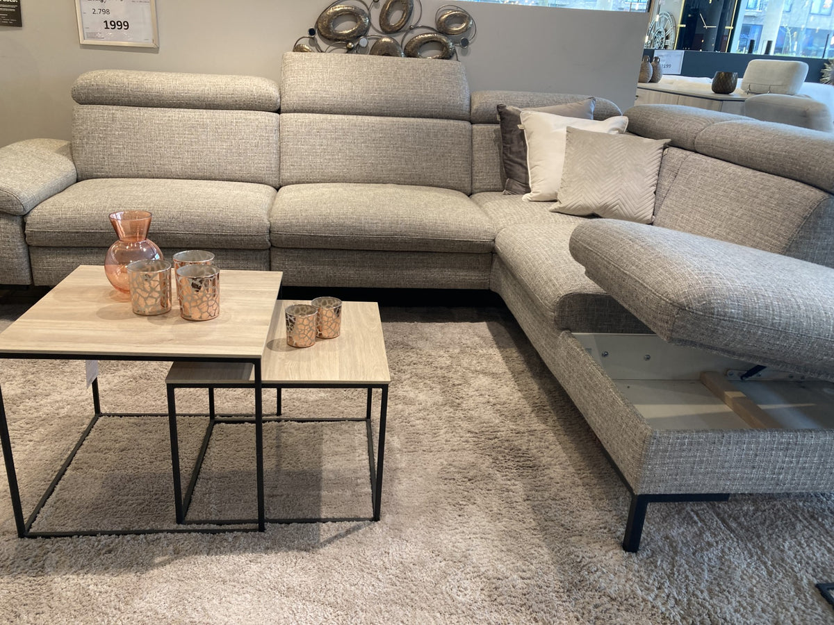 Detroit — Hoekzetel met relax links en opbergeiland rechts