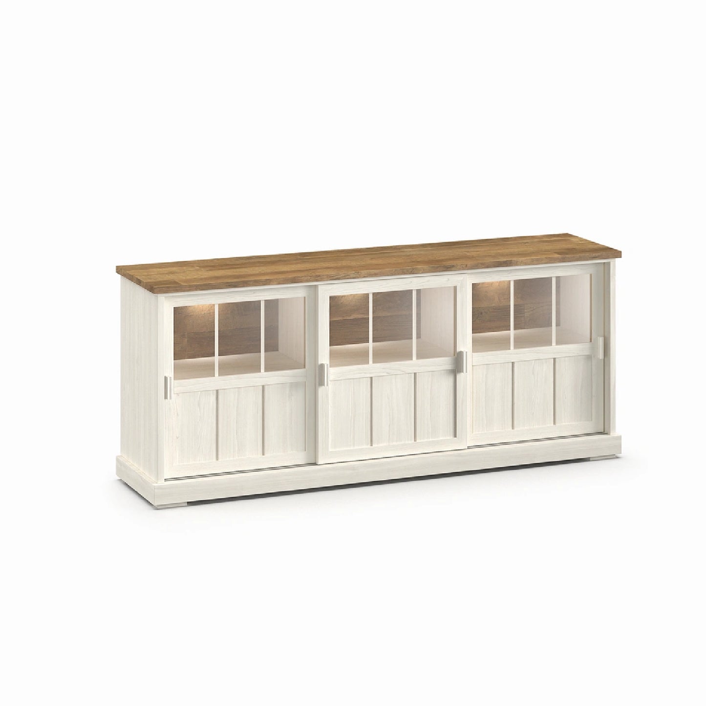 Dressoir Bricks&Wood met glas 209cm
