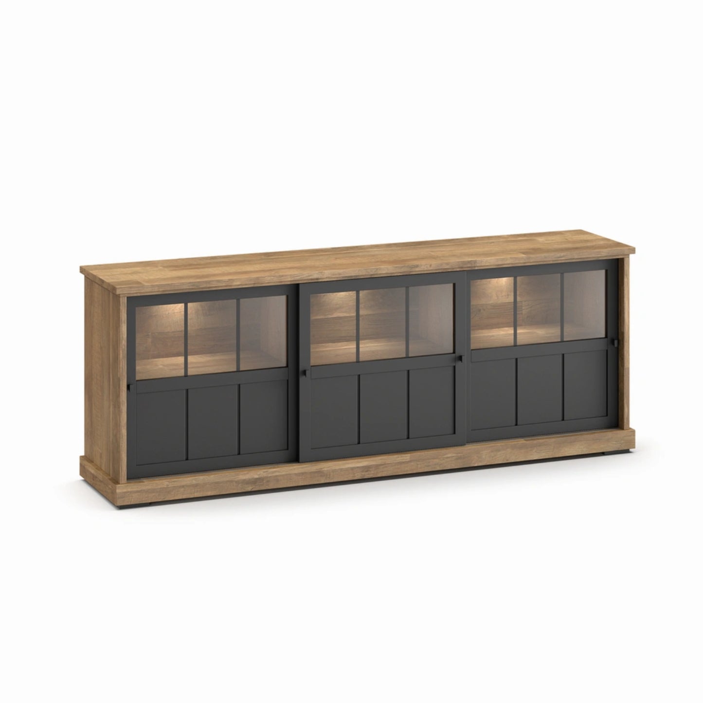 Dressoir Bricks&Wood met glas 233 cm