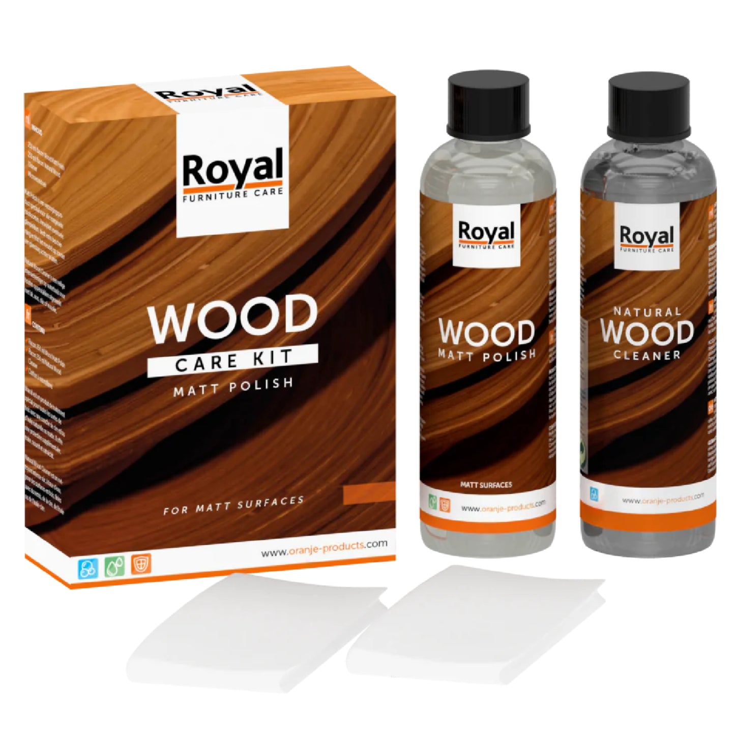 Wood care kit matt polish