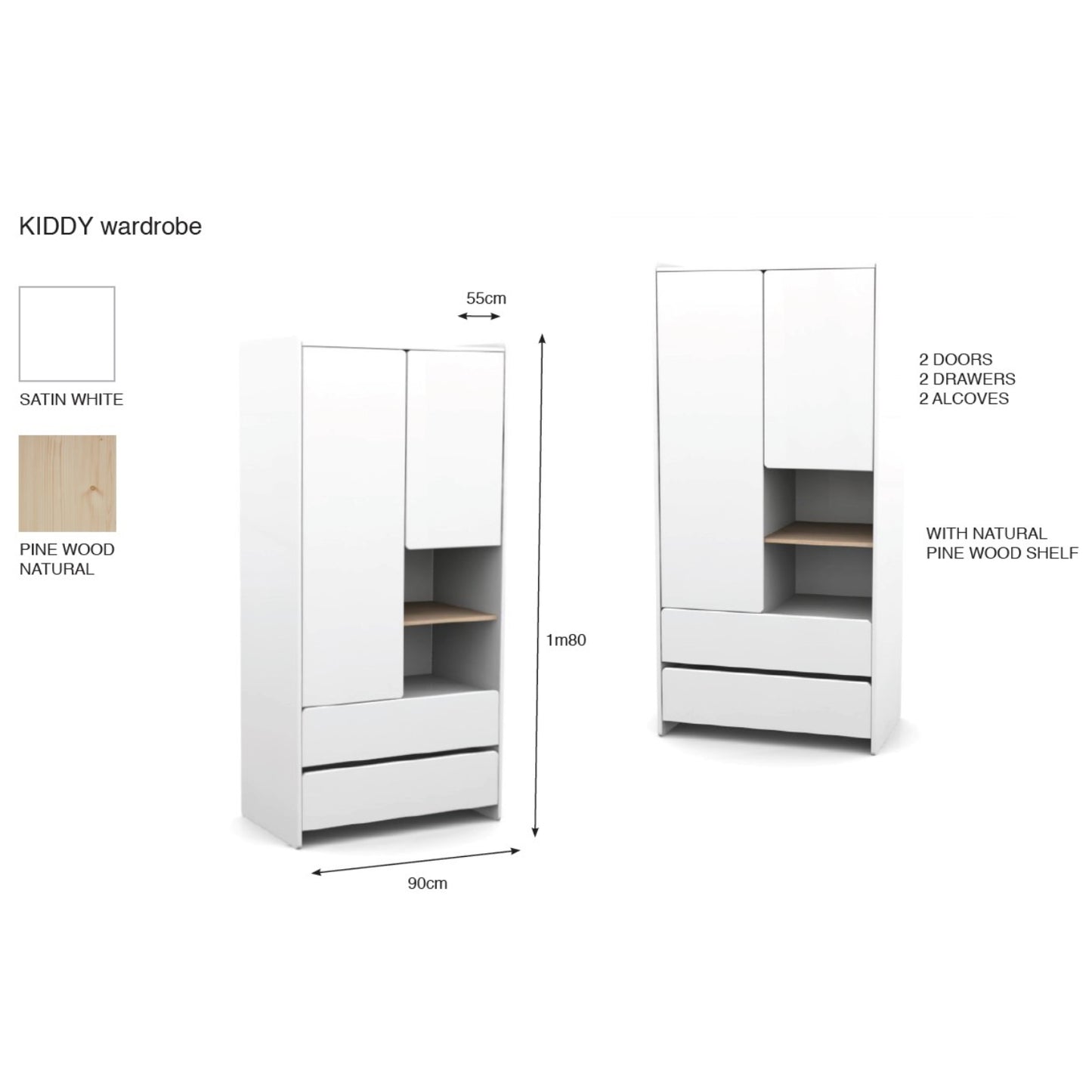 Kleerkast Veluna 2 deurs