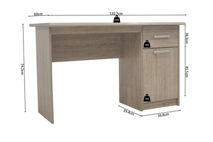 Bureau 'Milou' 1 lade 1 deur Sonoma (1c) - foto 8