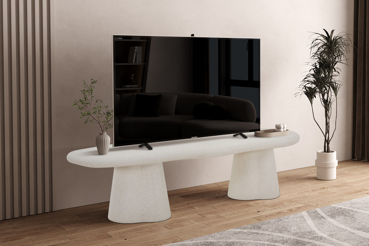 Tv-meubel 'Faro' 160 cm Organisch Cement (2c)