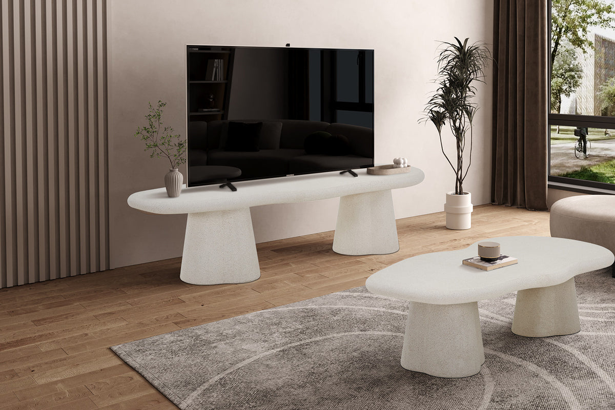 Tv-meubel 'Faro' 160 cm Organisch Cement (2c) - foto 3