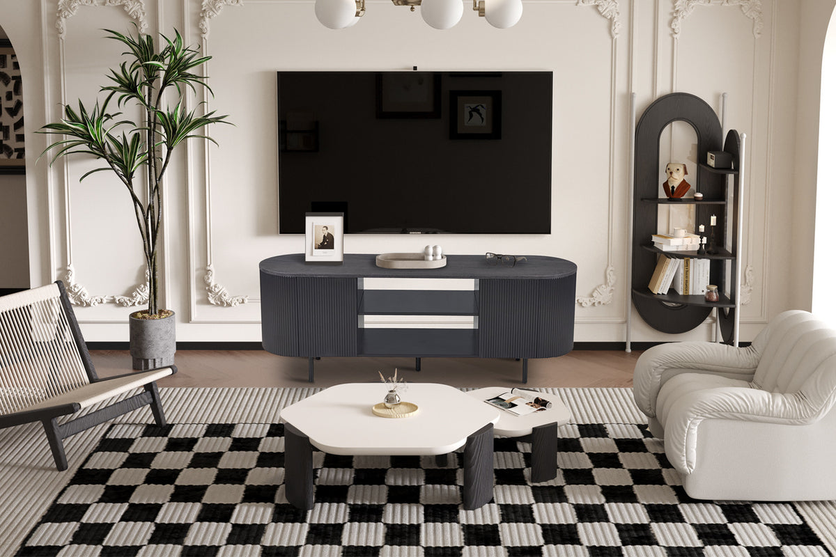 TV meubel 'Lagos' 160 cm Decor Donkerbruin (2c) - foto 2