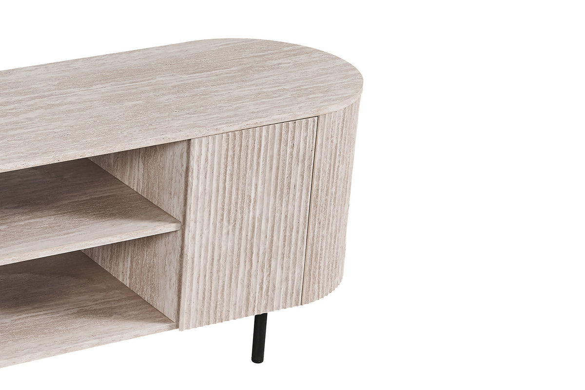 TV meubel 'Lagos' 160 cm Decor Travertin Beige (2c) - foto 6