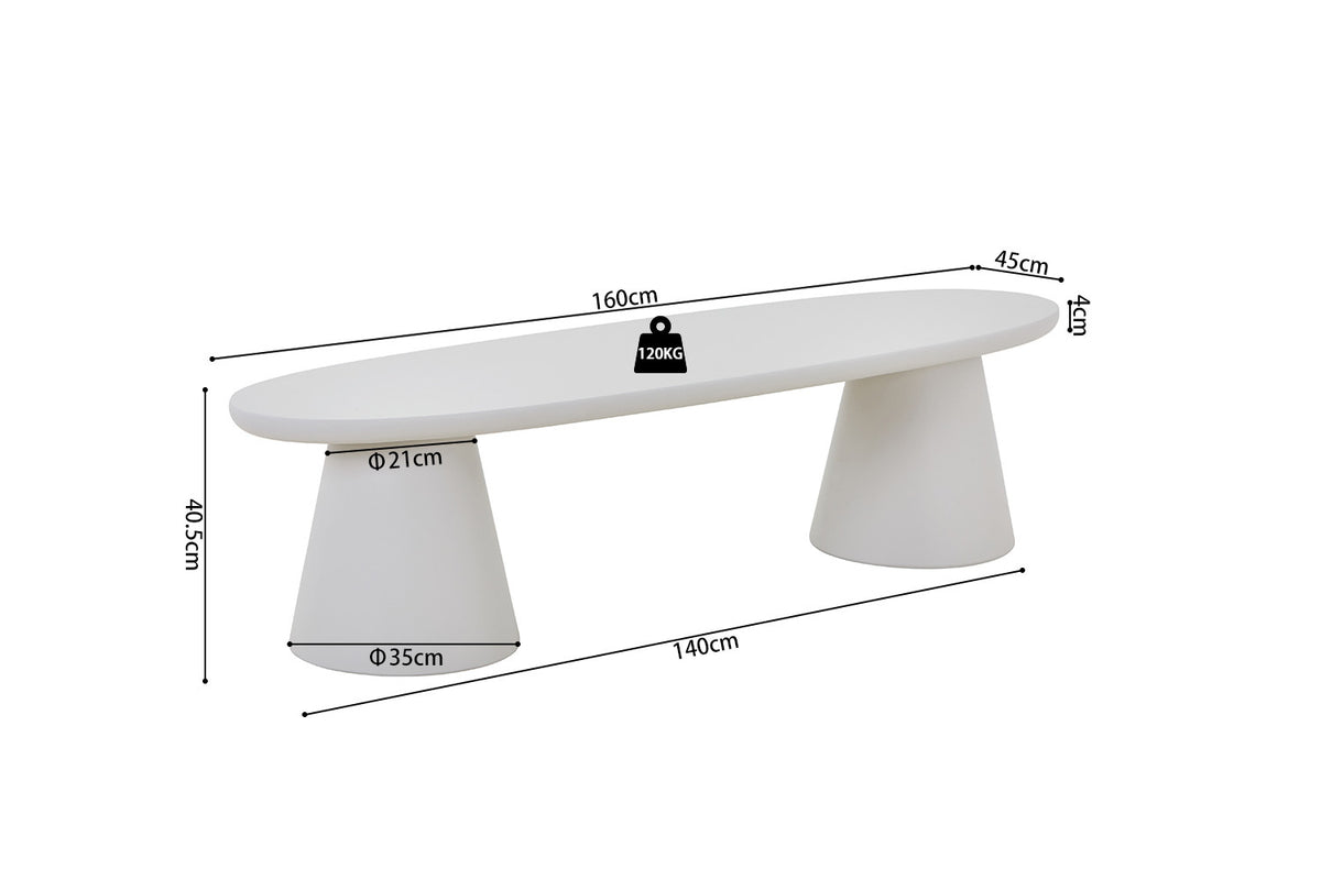 Tv-meubel 'Tavira' 160 cm Cement Ecru (2c) - foto 10