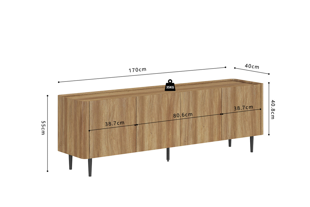NEW - TV meubel 'Kyoto' 170 cm Decor Eik Naturel (1c) - foto 8