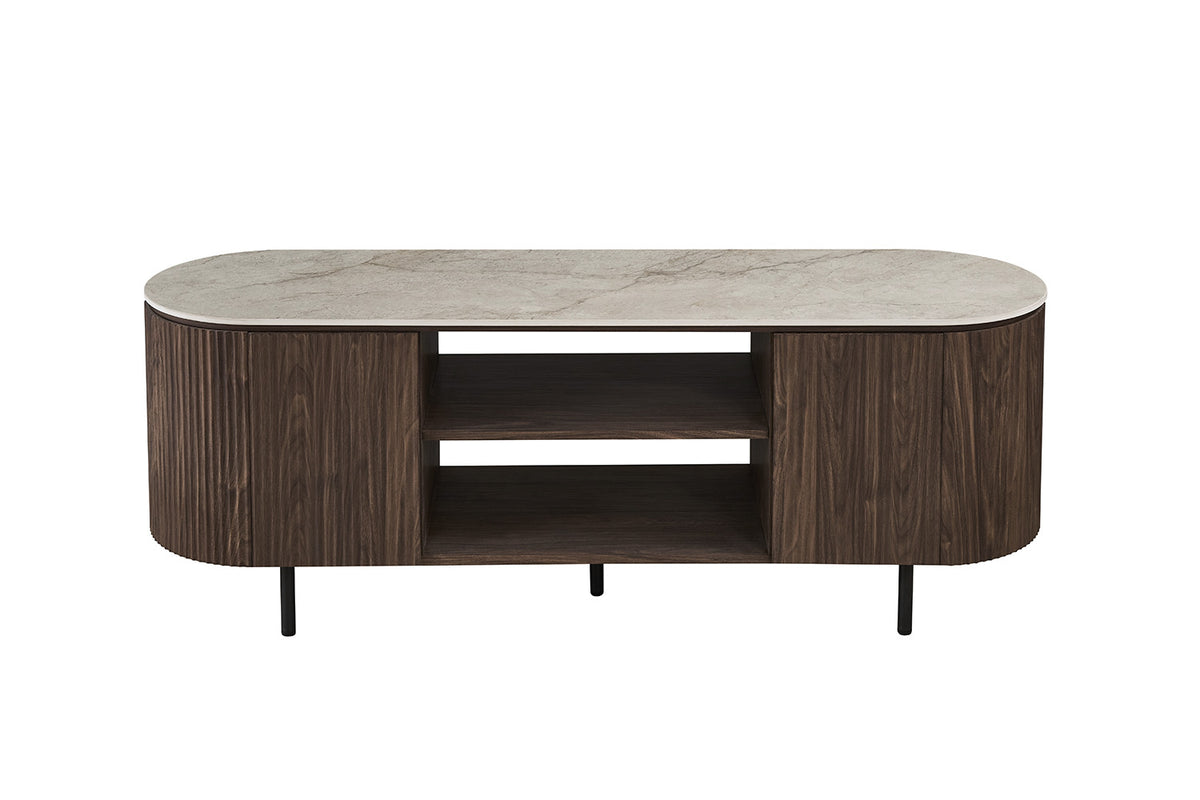 NEW - TV meubel 'Vigo' 160 cm Decor Donkere Eik Shakespear Beige (2c) - foto 3