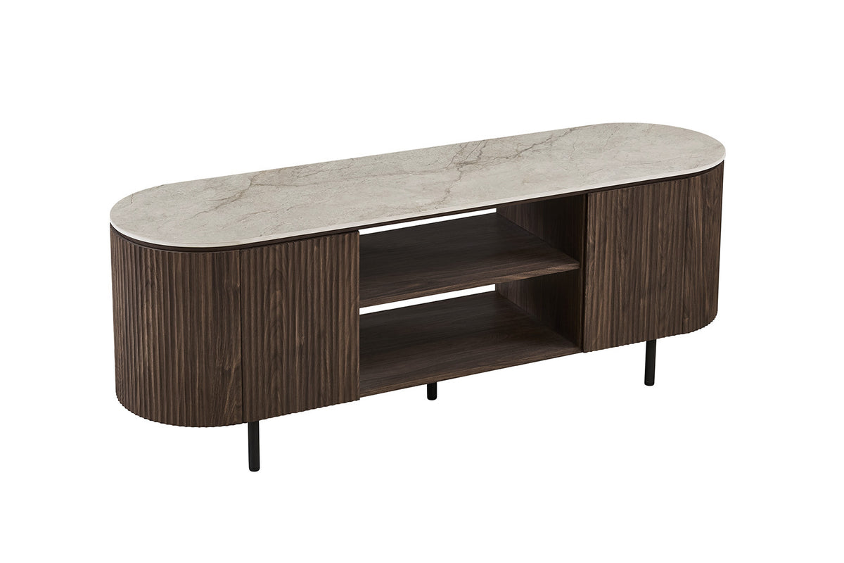 NEW - TV meubel 'Vigo' 160 cm Decor Donkere Eik Shakespear Beige (2c) - foto 4