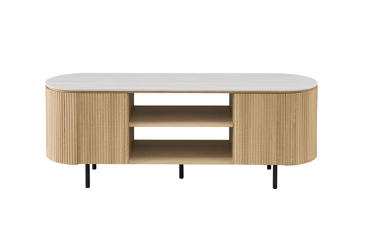 NEW - TV meubel 'Vigo' 160 cm Decor Naturel Eik Baroque Grijs (2c) - foto 3