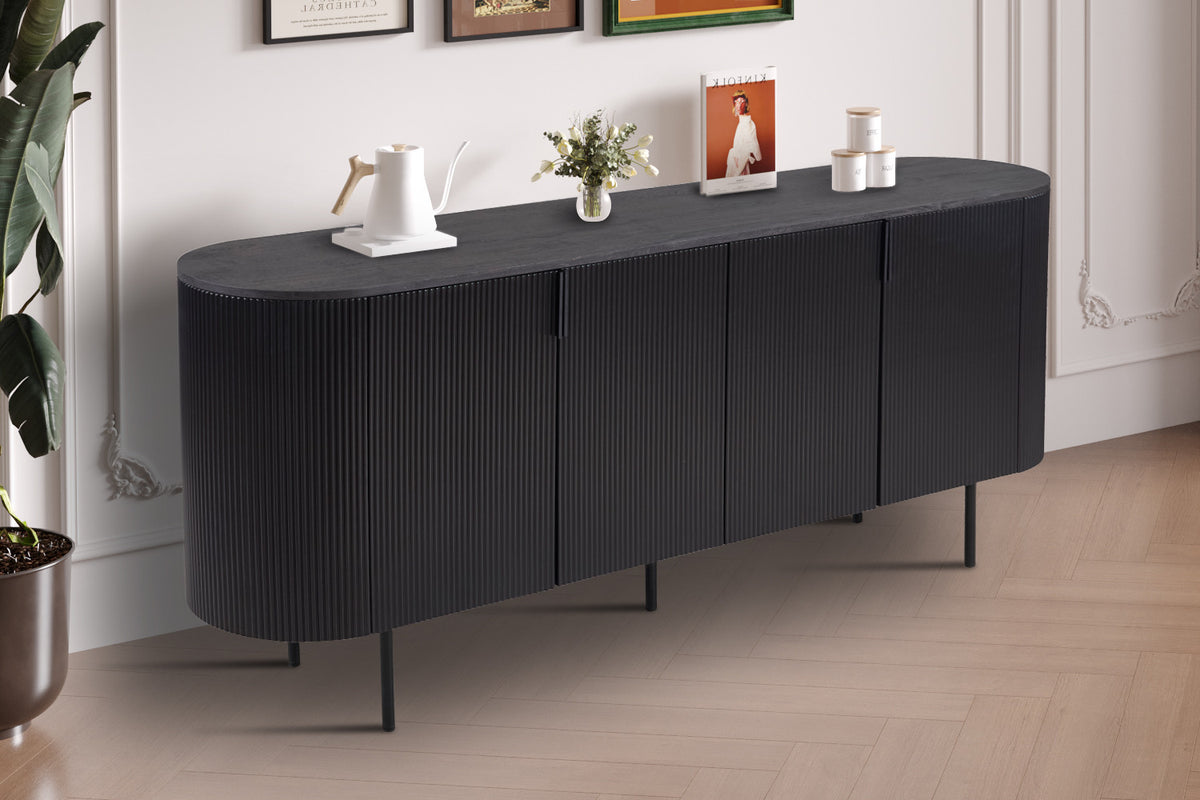 Dressoir 'Lagos' 200 cm Decor Donkerbruin (3c)