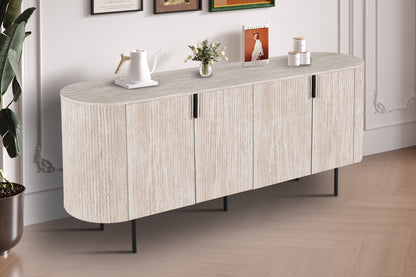 Dressoir 'Lagos' 200 cm Decor Travertin Beige (3c)