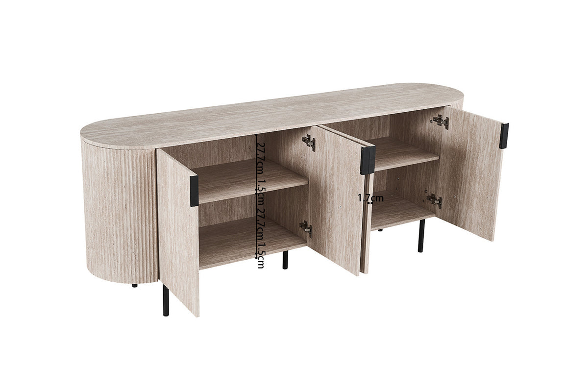 Dressoir 'Lagos' 200 cm Decor Travertin Beige (3c) - foto 9
