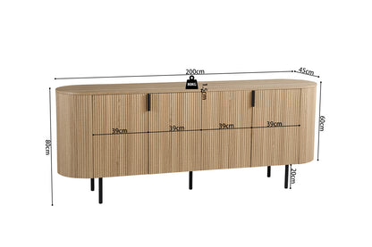 Dressoir 'Lagos' 200 cm Decor Eik Naturel (3c) - foto 10