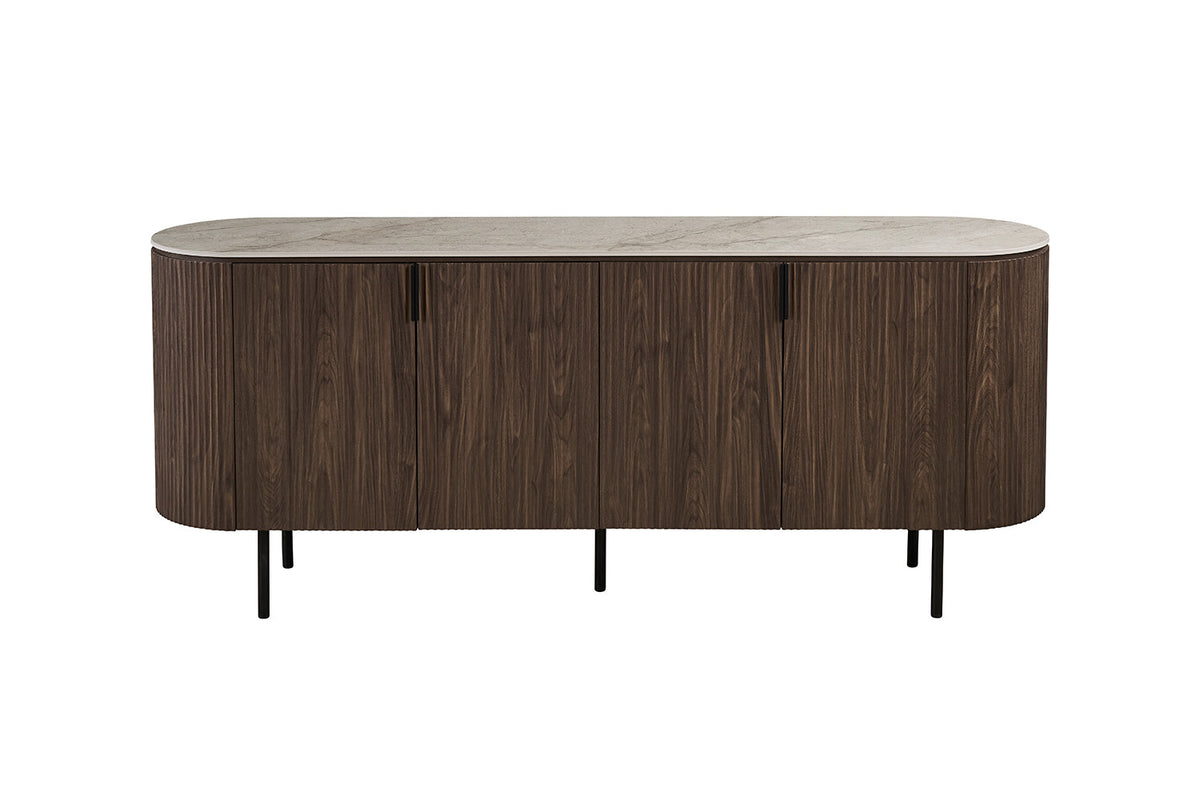 NEW - Dressoir 'Vigo' 200 cm Decor Donkere Eik Shakespear Beige (3c) - foto 4