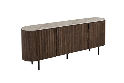 NEW - Dressoir 'Vigo' 200 cm Decor Donkere Eik Shakespear Beige (3c) - foto 5