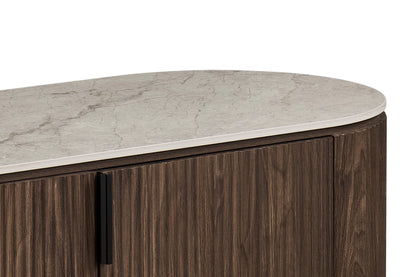 NEW - Dressoir 'Vigo' 200 cm Decor Donkere Eik Shakespear Beige (3c) - foto 8