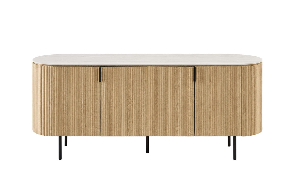 NEW - Dressoir 'Vigo' 200 cm Decor Eik Naturel Baroque Grijs (3c) - foto 4