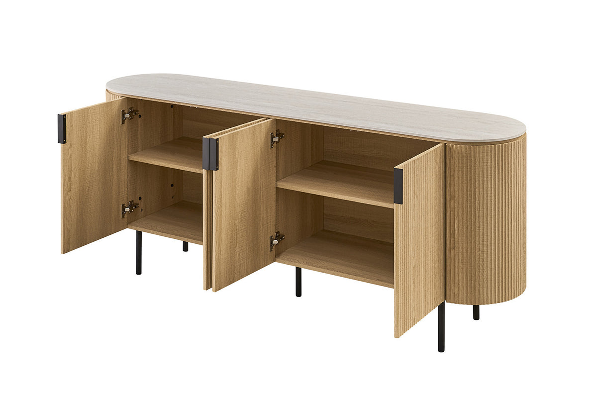 NEW - Dressoir 'Vigo' 200 cm Decor Eik Naturel Baroque Grijs (3c) - foto 7