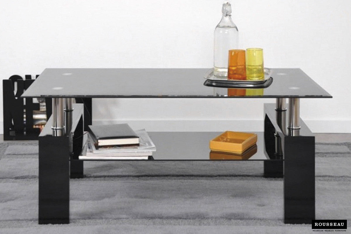 Salontafel 'Alana' Hoogglans zwart (2c)