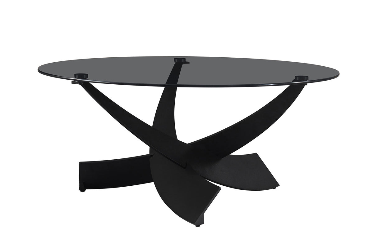 NEW - Salontafel 'Weston' Rond Grijs helder glas (2c) - foto 6