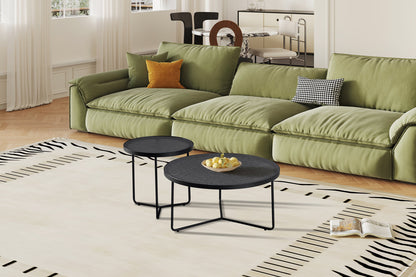 SALE - Set Salontafel 'Melia' Rond Grijs Glas (1c) - foto 2