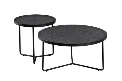 SALE - Set Salontafel 'Melia' Rond Grijs Glas (1c) - foto 3