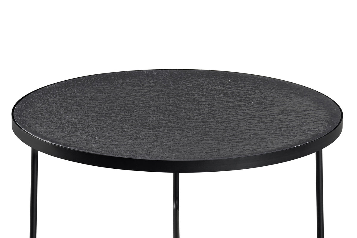 SALE - Set Salontafel 'Melia' Rond Grijs Glas (1c) - foto 6