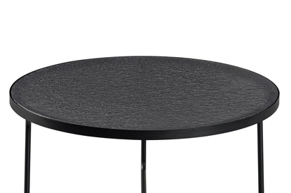 SALE - Set Salontafel 'Melia' Rond Grijs Glas (1c) - foto 6