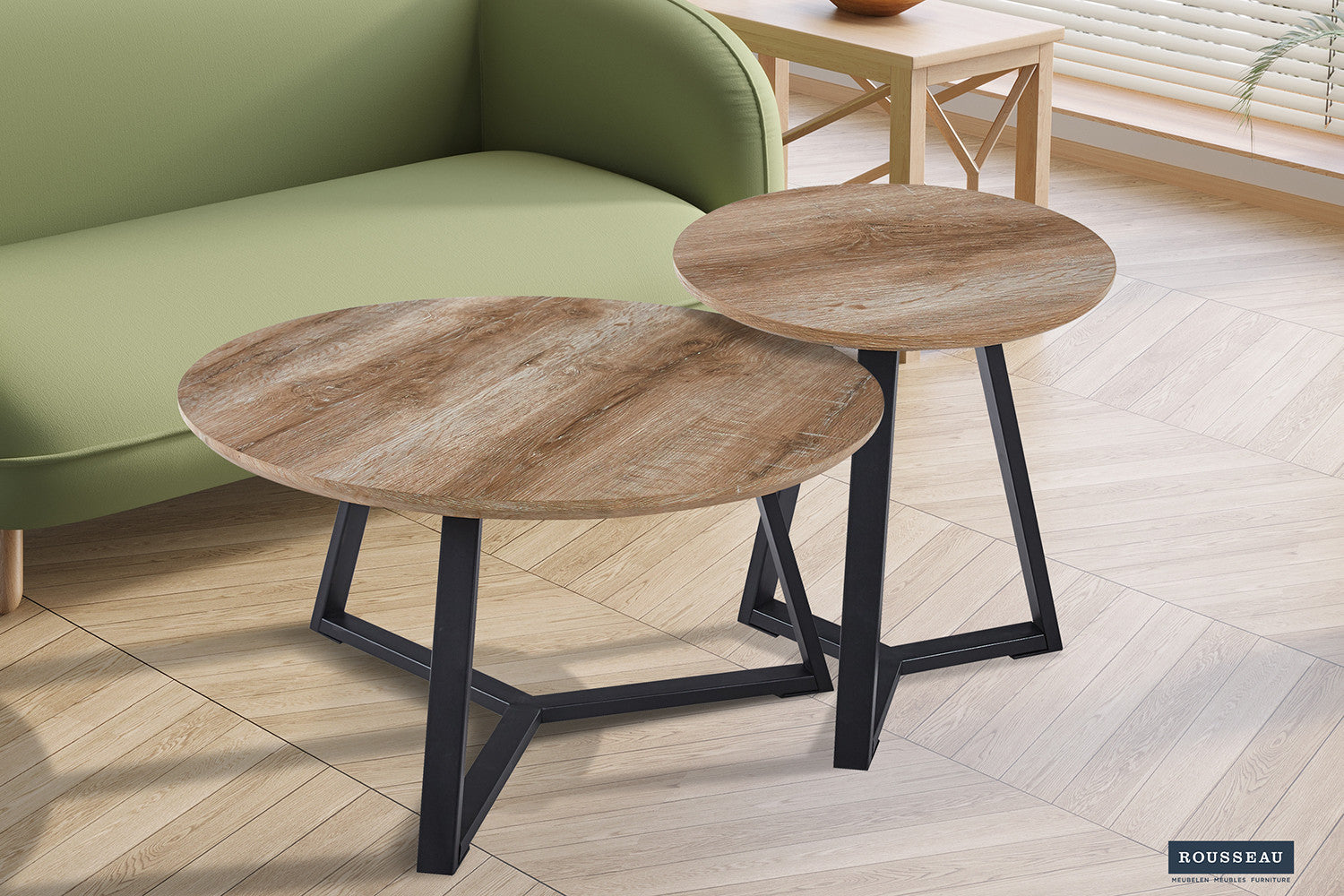 Bijzettafel 'Paso 2' Decor Oude Eik (1c) - foto 2