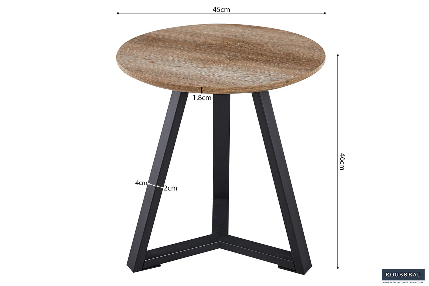Bijzettafel 'Paso 2' Decor Oude Eik (1c) - foto 7