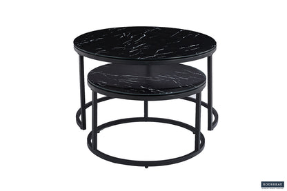 Salontafel 'Boston' Decor Glas Marmer Zwart (1c) - foto 3