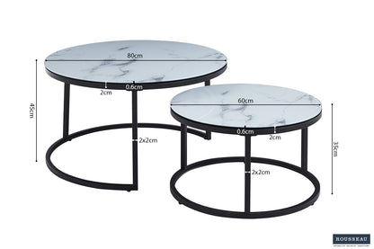 Salontafel 'Boston' Decor Glas Marmer Wit (1c) - foto 5