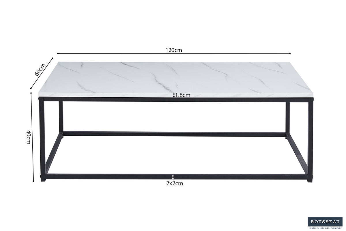 Salontafel 'Dallas' Decor Marmer Wit (1c) - foto 5