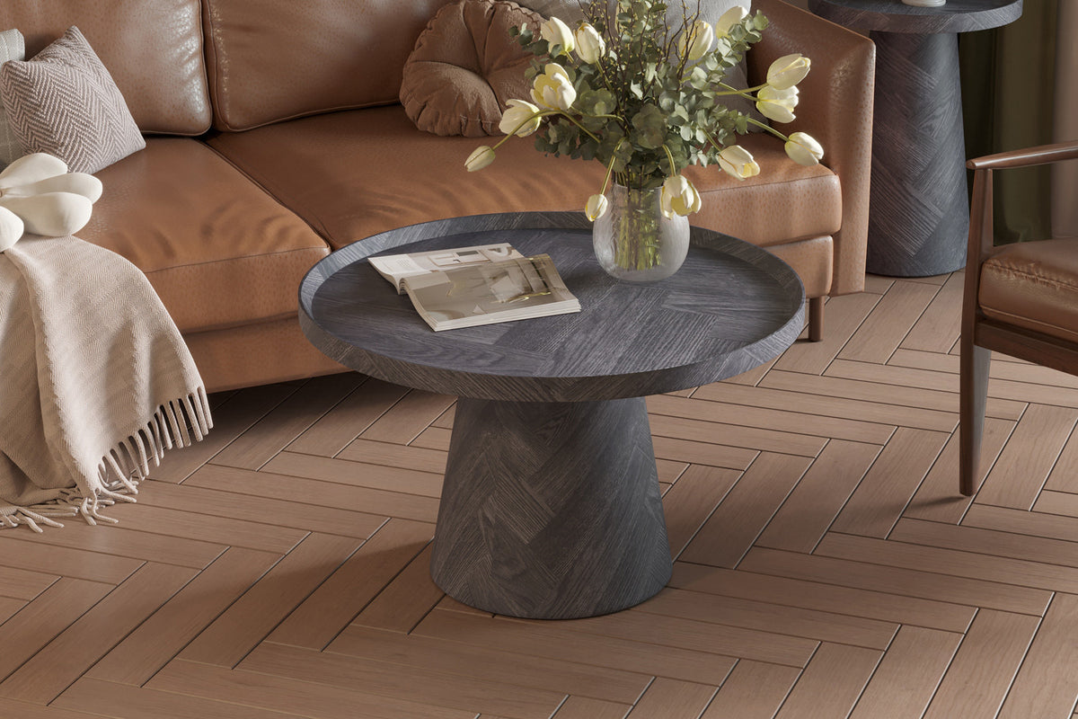 SALE - Salontafel 'Manus' 80 cm Decor Donkergrijs (2c)