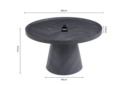 SALE - Salontafel 'Manus' 80 cm Decor Donkergrijs (2c) - foto 7
