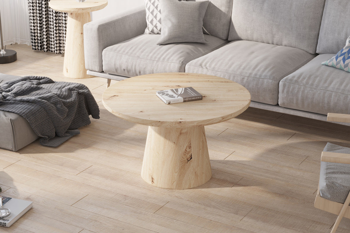 SALE - Salontafel 'Lukas' 80 cm Decor Oude eik (2c)