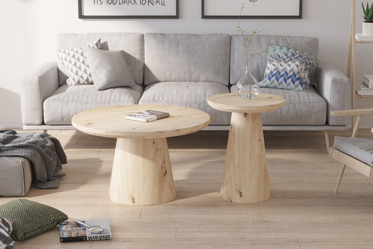 SALE - Salontafel 'Lukas' 80 cm Decor Oude eik (2c) - foto 2