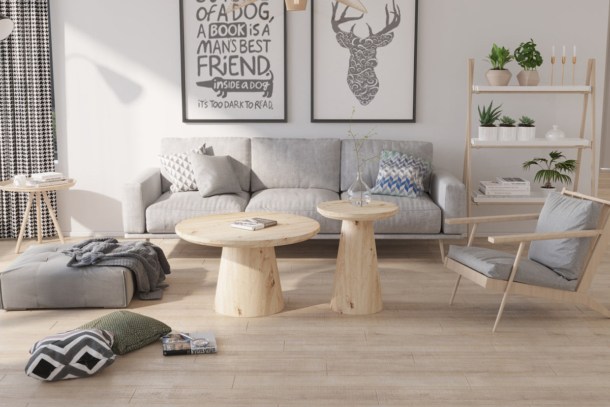 SALE - Salontafel 'Lukas' 80 cm Decor Oude eik (2c) - foto 3