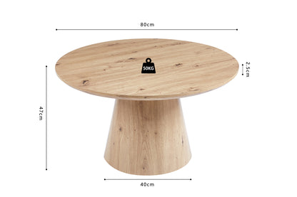 SALE - Salontafel 'Lukas' 80 cm Decor Oude eik (2c) - foto 7