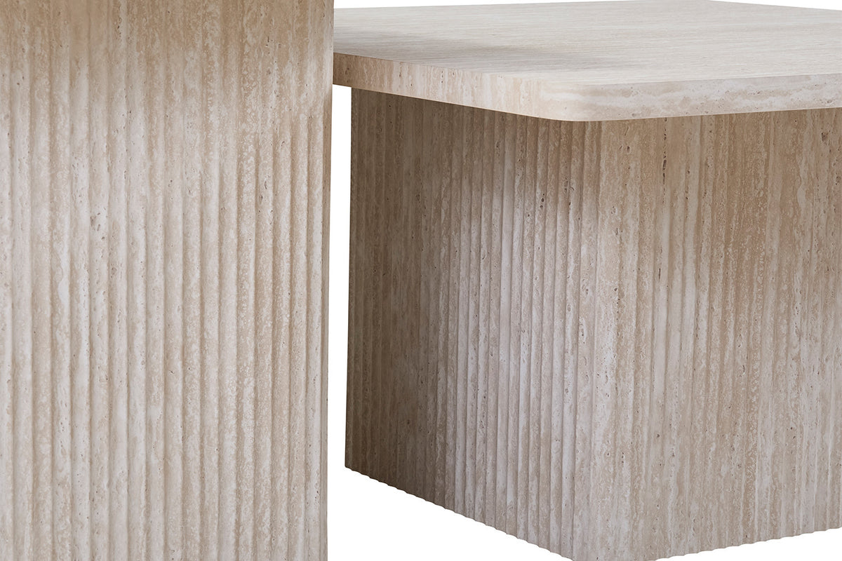 Set van 2 Salontafels 'Bobby' Decor travertin Beige (2c) - foto 9
