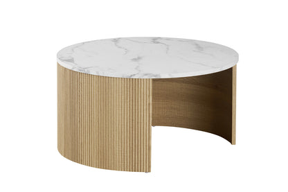 Set Salontafel 'Rowan' Rond Decor Marmer Beige (1c) - foto 4