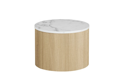 Set Salontafel 'Rowan' Rond Decor Marmer Beige (1c) - foto 5