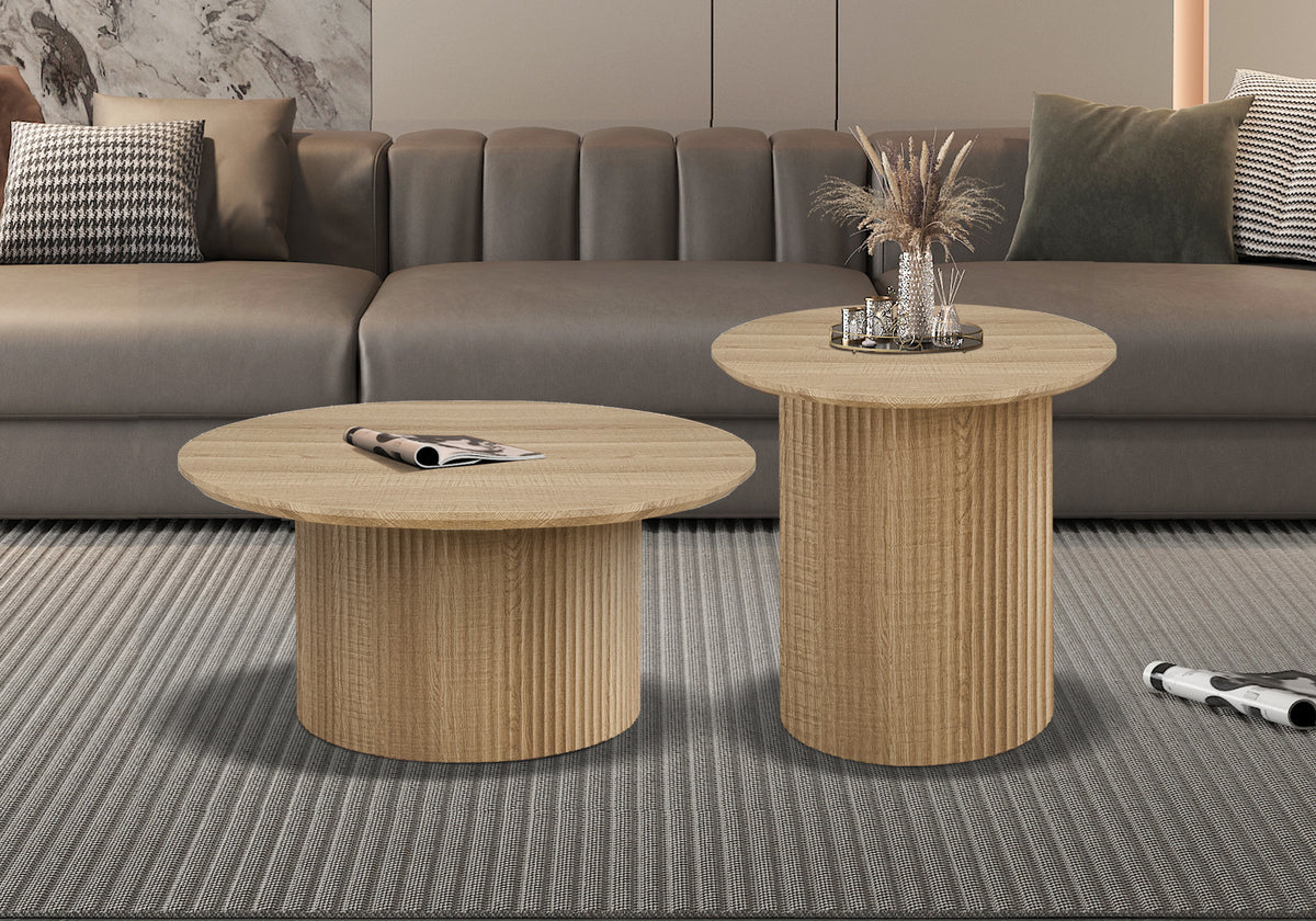 Salontafel 'Lagos' 50 cm Rond Decor Eik Naturel (2c) - foto 2