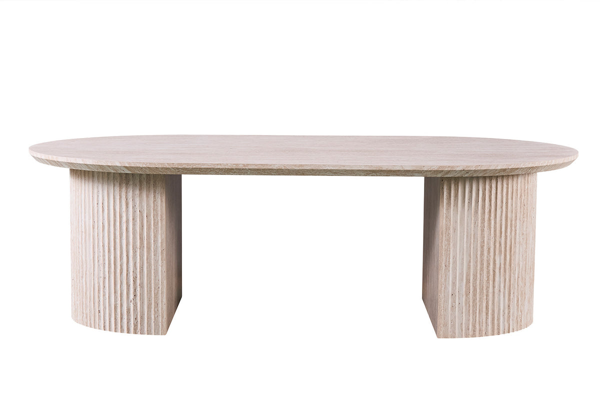 Salontafel 'Lagos' 120 cm Ovaal Decor Travertin Beige (2c) - foto 2
