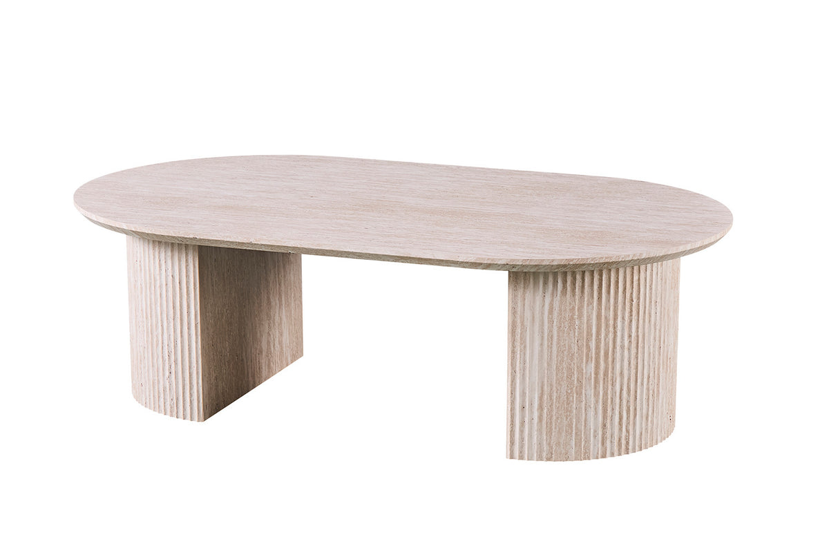 Salontafel 'Lagos' 120 cm Ovaal Decor Travertin Beige (2c) - foto 4